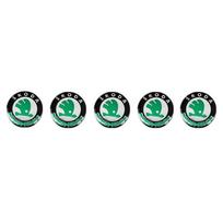 xjfam2 5 vnt. 14 mm Automobilio logotipas Nuotolinio valdymo pultelio Raktų emblemos Lipdukai Skoda Octavia Superb Rapid Kodiaq Karoq Fabia Kamiq Enyaq Vision Yeti