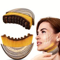 1/3 Pack Lymphatic Contour Facial Brush, Gua Sha Eye and Neck Care Brush, Lymphatic Contour Brush, Crescent Brush, Facial Brush, Ma black