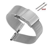 0.6 Milanese Watch Strap 18mm 20mm 22mm Quick Release Watchband Stainless Steel Mesh Loop Bracelet for Men Women Wristband Belt 12mm sidabras