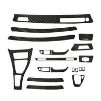 Skirta BMW 3 serijos E90 2005-2013 m. dešinės pusės vairuotojo automobilio interjero plėvelė Priekinio žibinto prietaisų skydelio centrinės panelės apdailos dangtelio lipdukas Anglies pluošto vinilas China Mainland