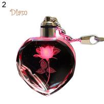 Key Chain Color Changing Flashing LED Lights Couple Keyring 2#