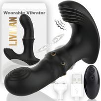 Nešiojamas unisex vibratorius LIVMAN USK-CD06-R su 9 vibracijos, 9 bangavimo ir lenkimosi režimais bei nuotoliniu valdymu
