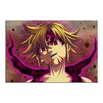ataka režimas karys anime Septynios mirtinos nuodėmės Meliodas Nanatsu Svetainė namų sienų meno dekoras medinis rėmas audinio plakatai 21*30cm