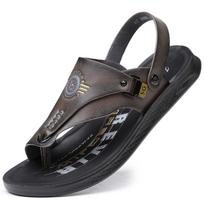 Casual flip-flops men's summer anti-skid outdoor dual-use sandals, ultra-fine plywood slippers, sandals and sandals for men 39 gray