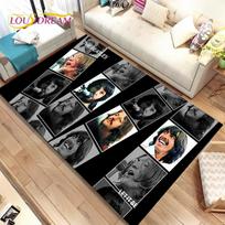 3D B-Beatles roko grupės kilimas, kilimas namų svetainei, vaikų miegamajam, sofai, durų kilimėlis dekorui, neslystantis kilimėlis vaikams žaisti 40x60cm(15x23in)