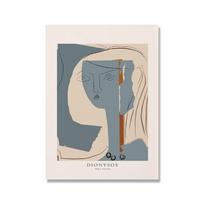 Pablo Picasso Exhibition Posters Black Vintage Canvas Painting Abstract Line Dove Picture Modern Gallery Wall Art Home Decor 21x30cm No Framed