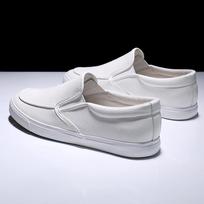 20242024Leisure Men Pu Leather Flats Shoes Slip On Outdoor Casual Shoes Low Top Lazy Shoes Non Slip Loafers Moccasins For Male 39 balta