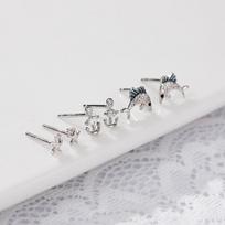 Povandeninio pasaulio auskarai Mažos žuvytės Jūros žvaigždė Auskarų derinys Maži auskarai Naujųjų metų mada