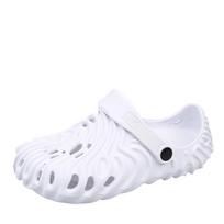 Large Size Couple'S Fingerprint Hole Shoes Step On Shit Feeling Bag Head Sandals Wear Non-Slip Thick-Soled Beach Shoes 36 balta
