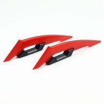 Universal Winglet Aerodynamic Spoiler Wing Self-Adhesive Sticker Decors 1 Pair raudona