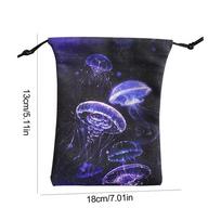 13x18cm Tarot Card Storage Bag Velvet Double Sided Print Drawstring Bag Home Accessories Gift Tarot Storage Organizer Games Bags