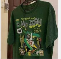 26 MF Doom T-shirt Retro 90_s Hip Hop Rap Tour Forest Green tee Doom Unisex T-Shirt XXL
