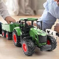 16,5 colio dideli ūkio traktorių žaislai su priekaba ir gyvūnų figūrėlėmis Realistiškas ūkio traktorių rinkinys Kalėdoms, gimtadienio dovanai Tractor model