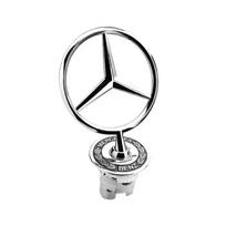 Naujas Mercedes Benz cinko lydinio automobilio priekinio variklio dangčio emblemos ženkliuko priedas Mercedes Benz AMG W213 W223 W240 W212 W222 W221 W21 juoda