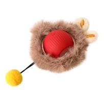 Smart Interactive Cat Toys Ball Fast Rolling in Pouch Hide and Seek Kitten Toy Motion Activated Interactive Cat Toy for Indoor