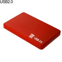 2.5inch Hard Disk Tray USB3.0/2.0 Hard Disk SATA HDD SSD Mobile ABS Case for Laptop USB2.0 raudona