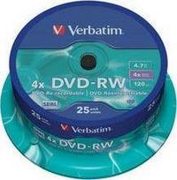 Verbatim DVD-RW 4,7GB 4x 25 vnt (252960)