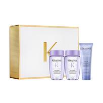 Kerastase Revitalizing double shampoo gift box, care set, smooth, plump and fluffy, 3-piece set 80ml*2+75ml ruda