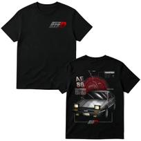Anime Initial D AE86 Racing Car T-shirt Takumi Fujiwara Tofu Shop Men's Women Fashion T-shirts Casual Loose Short Sleeves T Shirt L