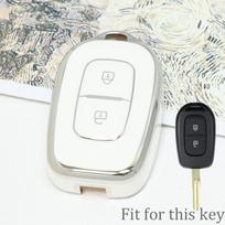 2 Button For Dacia Duster Spring Logan Sandero Stepway Lodgy For Renault Scenic Master Dokker Duster Car Key Case Cover Keychain black
