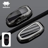 New Auto Fob Bag Shell Holder For Tesla Model S Model 3 Model X Zinc Alloy Car Remote Smart Key Cover Case Keychain Accessories