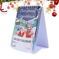 100 Days Christmas Countdown Calendar Desktop Advent Calendar for Xmas Home Desk Tear Off Countdown Calendar Table Decor 2025 M