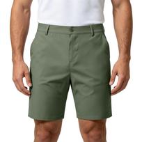 Men's Classic Fit Business Casual Golf Suit Shorts with Elastic Waistband and Button Closure for Everyday Wear L armijos žalia spalva