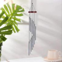 12 Tubes Aluminum Alloy Wind Chimes With Hook Gold/Silver Bells Rotatable For Outside Home Wedding Party Decoration Gifts sidabras