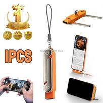 2-in-1 240W Fast Charging Foldable Phone Holder Phone Tablet Holder Type-C Male To USB-C Female Converter with Foldable Holder