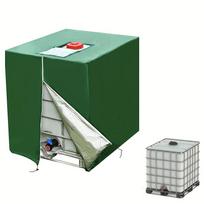 Outdoor IBC Tank Lid Bucket Lid 1000L Bucket Lid Outdoor Bucket Lid 120cmx100cmx116cm with Zipper Bucket Cover Water Tank Cover zip žalia