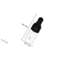 20Pcs Transparent Mini Dropper Bottles 3Ml Fine-Threaded Cap Glass Vials for Essential Oils Perfume Serum Travel on-The-Go skaidri
