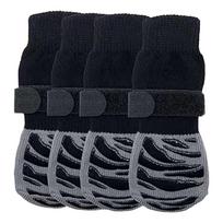 4PCS Anti Slip Dog Socks Dog Grip Socks With Straps Traction Control For Indoor On Hardwood Floor Wear Pet Paw Protector