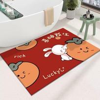 High Quality Anti-Mold Diatom Mud Rubber Bath Mat Custom Shape Water Absorbent Shower Rug for Bathroom (as the picture,16*24in/40*60cm)