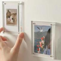 Magnetinis nuotraukų rėmelis, 1 rinkinys, skirtas Fujifilm Instax Mini 11 8 9 25 50 7 Filmavimo kameros priedai Akrilo šaldytuvo paveikslų magnetai A