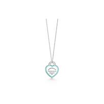 TIFFANY &CO. Love Pendant 925 Silver Necklace Women's Cyan 63477966-Cyan F sidabras