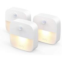 eufy by Anker, Lumi lipdukas naktinis šviestuvas, šiltai baltas LED, judesio jutiklis, miegamasis, vonios kambarys, virtuvė, koridorius, laiptai, energiją taupantis, kompaktiškas, 3 vnt. pakuotė