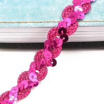 5 Yards Sequin Lace Braided Band 15MM DIY Sewing Ribbon Dress Wedding Tape Decor Trim Sewing Clothes Stage