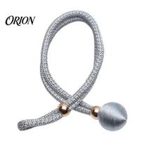 Strong Curtain Fasteners Fabric Tiebacks, Windows Hold Back, Holdbacks, No Drill Buckles Holder Rope for Home Essential Bedroom Living Room Quick Fix A gray