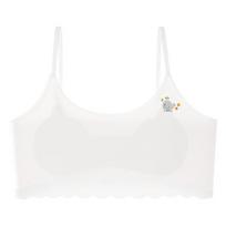 Traceless girls underwear youth development period girls junior high school students girls bra student vest summer thin m (22.5-35kg )