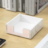 Sticky Notes Memo Pad Holder Dispenser Rose Gold with Acrylic Clear Desk Supplies Organizer Accessories Office Notepad Holder white