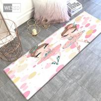 Cartoon Ballet Dancing Girl Bedside Rug For Bedroom Cute Kids Rug 40x60cm