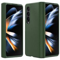 360 Fully Hinged Protective Case For Samsung Galaxy Z Fold 4 5g Luxury Leather Anti -Fall Armor Folding Case For Z Fold 4 Z Fold4 for Galaxy Z Fold 4 žalia