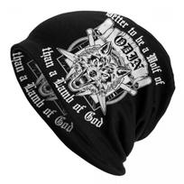 Skandinavų vilkas Dievas Odinas Vikingas Kepurė Mezgimo Skrybėlės Unisex Moterys Šaunios Unisex Suaugusiesiems Žiema Šiltos Kaukolės Pupelės Kepurės Beanies Hat