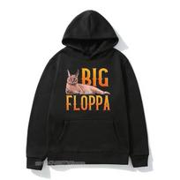 Didelis Floppa Memas Mielas Karakalų Katės Džemperis su Gaubtu Unisex/Moteriškas Unisex Didelio Dydžio Džemperis Vaikinams Mielas Prie Visko Derantis Juodas Puloveris su Gaubtu XL orange