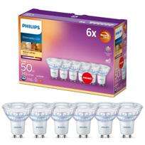 „Philips“ 6 vnt. GU10 LED lempučių pakuotė, 50 W, „Dimbar War“