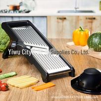 Stainless Steel Vegetable Cutter Set with Mandolin Slicer, Grater, Cut-Resistant Gloves & Cleaning Brush W1025