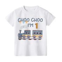 Berniukų little engine marškinėliai Drabužiai Aš 1-10 Gimtadienio Marškinėliai 1-10 Traukinuko Gimtadienio Marškinėliai Personalizuotas Traukinuko Marškinėlis Berniukų little engine marškinėliai Drabužiai 3T(100cm)
