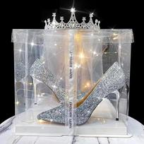 Padovanok merginai princesės 18-ojo gimtadienio dovaną, suaugusios dovaną, aukštakulnius, suaugusios krištolą, aštuoniolikos studentės stiletto 37