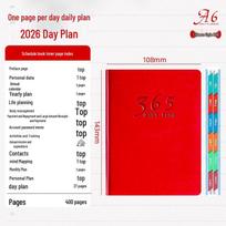 2026 Thickened Daily Planner: 365-Day Punch-In Time Management Diary