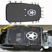 2007-2015 2016 2017 2018 Jeep Wrangler JK 4 Durų Saulės Atspalvis Užtemimo Viršutinis Dangtis Žvaigždžių Stogas Tinklelis Suteikia UV Apsaugos Dangtį
